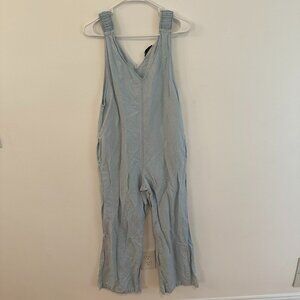 ZARA LIGHT BLUE SLEEVELESS WIDE LEG ONE PIECE JUMPSUIT SIZE SMALL